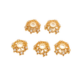 OZ DIY AC10004 Bronze Plated 18K Golden Extra Large Bead Cap (10 Pcs)